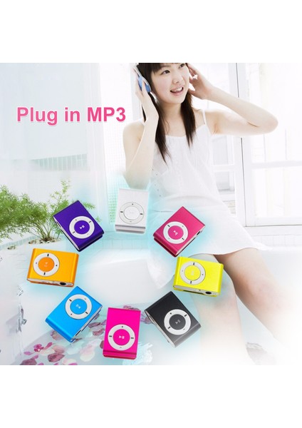 Mini Taşınabilir USB Mp3 Çalar Mini Klip Mp3 Su Geçirmez Spor Kompakt Metal Mp3 Müzik Çalar Tf Kart Yuvası ile (Yurt Dışından)