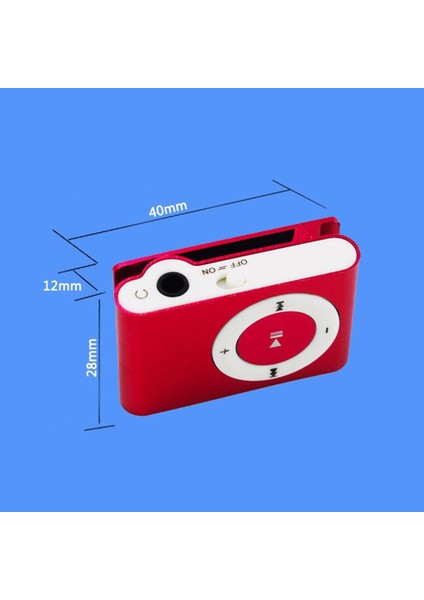 Mini Taşınabilir USB Mp3 Çalar Mini Klip Mp3 Su Geçirmez Spor Kompakt Metal Mp3 Müzik Çalar Tf Kart Yuvası ile (Yurt Dışından)