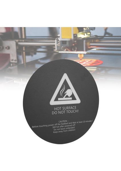 3D Yazıcı Etiket Sıcak Yatak Alüminyum Plaka Yüzey Yuvarlak Etiket Kağıdı Siyah 200MM (Yurt Dışından)