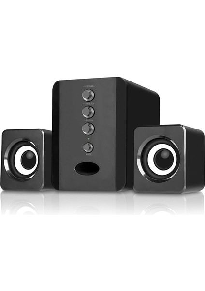 Bilgisayar Hoparlörü Taşınabilir USB Güç Kaynaklı Stereo Surround Kablolu Hoparlörler Dizüstü Telefon Masaüstü Pc Tv Siyah (Yurt Dışından)