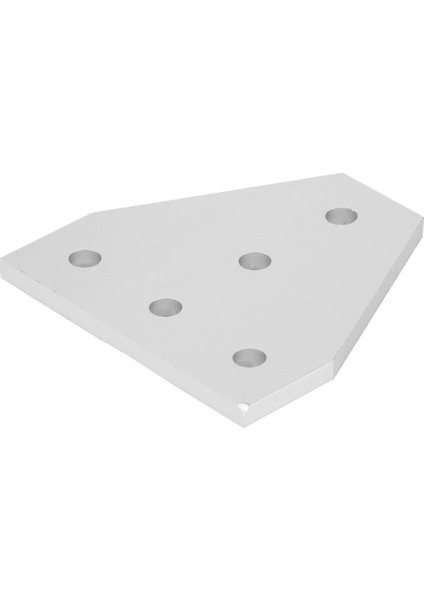 3D Yazıcı Aksesuarları 5 Delikli Montaj Plakası V Yuvası Doğrusal Kılavuz Için Uyumlu (Gümüş) (Yurt Dışından)