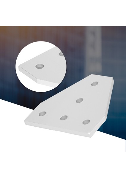3D Yazıcı Aksesuarları 5 Delikli Montaj Plakası V Yuvası Doğrusal Kılavuz Için Uyumlu (Gümüş) (Yurt Dışından)