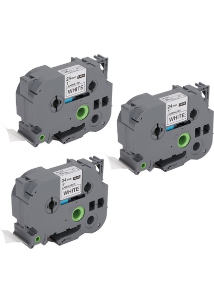 Etiket Yapıcı Bant 24MM Genişlik 8m Uzunluk Siyah Üzerine Beyaz Eşit Mürekkepleme Akıllı Algılama Yedek Etiket Yapıcı Yedekleri Tze 651 Beyaz Kutu 3'lü (Yurt Dışından)