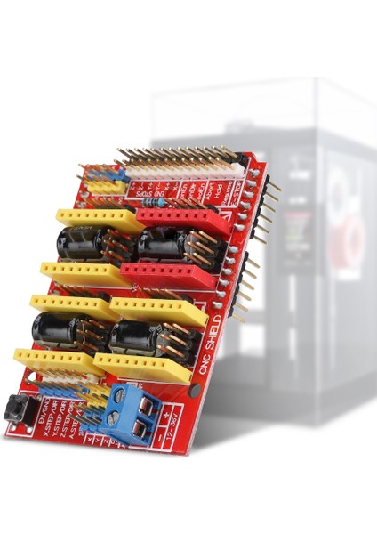 Witbot Cnc Shield Genişletme KARTI+DRV8825 Adım Motor Sürücüsü+Arduino V3 Engrave Için Isı Emici (Yurt Dışından)