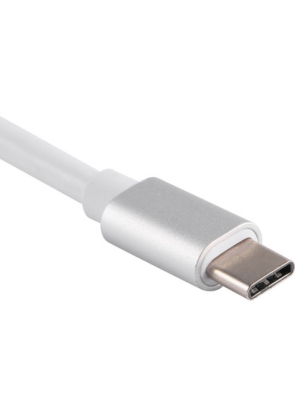 USB 3.1 Type C - VGA Video Adaptörü Dönüştürücü Kablo Tel Fiş Konnektörü Gümüş (Yurt Dışından)