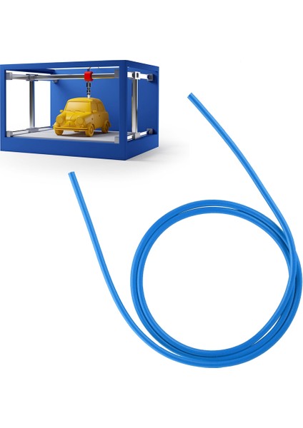 Ptfe 3D Yazıcı Aksesuarları Ptee Tüp Nozul Tüp 1 M 2*4mm Mavi (Yurt Dışından) modelleri