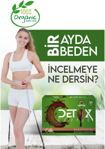 Hindiba Kahve zayıflama ürünleri detox diyet detoks form kahve 1 kutu 20 şaşe