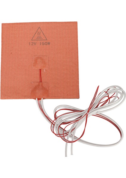 Silikon Isıtıcı Ped Yüksek Sıcaklığa Dayanıklı Arka Yapıştırıcı Sıcak Yatak Silikon Isıtma Pedi 3D Yazıcı Aksesuarları 150X150MM 12V 150W (Yurt Dışından)