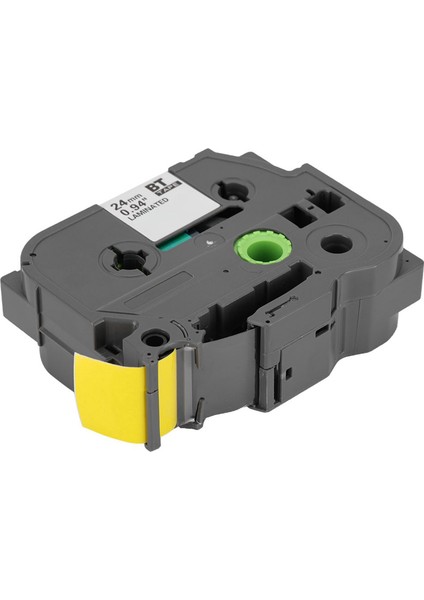 Brother Tze 651 P Touch Siyah Üzerine Sarı Lamine Etiket Bandı 24MM ile Uyumludur (Yurt Dışından)