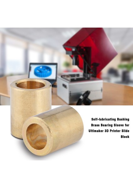 Ultimaker 3D Yazıcı Kaydırak Bloğu Için Kendiliğinden Yağlanan Burç Pirinç Rulman Kovanı 8*12*15MM (Yurt Dışından) fiyatları