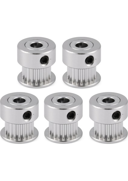 5 Adet 2gt 20T Alüminyum Alaşımlı Dişli Senkron Triger Kayışı Kasnağı 3D Yazıcı Için 5mm (Yurt Dışından)