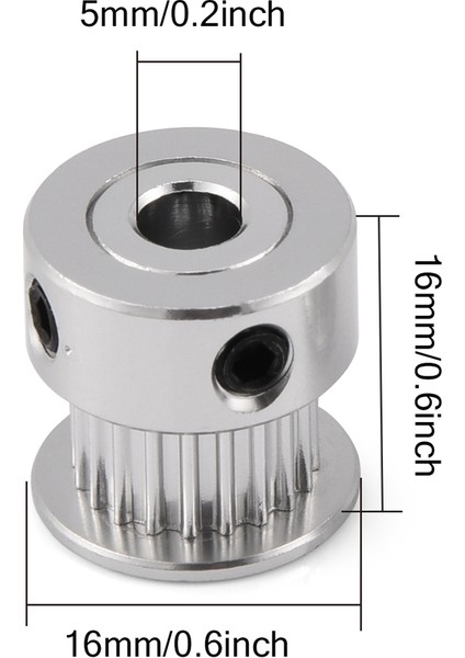 5 Adet 2gt 20T Alüminyum Alaşımlı Dişli Senkron Triger Kayışı Kasnağı 3D Yazıcı Için 5mm (Yurt Dışından) indirimleri