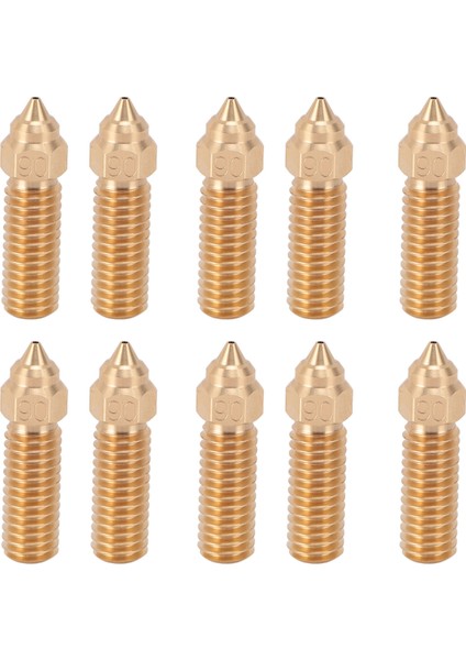 10 Adet 3D Yazıcı Ekstruder Pirinç Nozullar Yüksek Sıcaklık Direnci Aşınmaya Dayanıklı Creality K1 Için Cr M4 Için Vyper Için Kobra 0.6mm (Yurt Dışından)