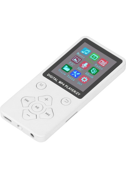 Mp3 Mp4 Oynatıcı Bluetooth 5.0 Süper Ince 1.8 Inç Renkli Ekran 128G Genişletilebilir Bellek Taşınabilir Video Müzik Oynatıcı Beyaz (Yurt Dışından)