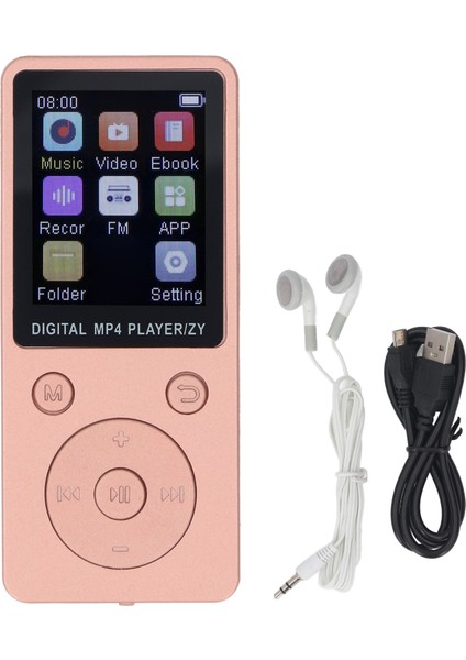 Mp3 Çalar 1.8 Inç Renkli Ekran Hifi Ses Taşınabilir Müzik Çalar Resim Video Kitap Kaydı Desteği 128 GB Hafıza Kartı Altın (Yurt Dışından)