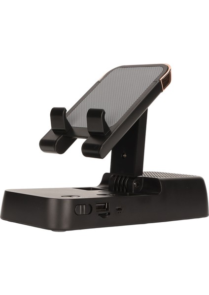 Telefon Standı Bluetooth Hoparlör Kaymayı Önleyen Hd Stereo Cep Telefonu Tutucu Tabletler Için Kablosuz Hoparlör Siyah (Yurt Dışından)