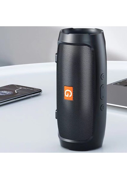 Kablosuz Bluetooth Hoparlör Açık Hava Araba Kartı ve Ev Masaüstü Mini Taşınabilir USB Subwoofer Siyah (Yurt Dışından)