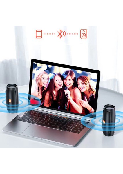 Kablosuz Bluetooth Hoparlör Açık Hava Araba Kartı ve Ev Masaüstü Mini Taşınabilir USB Subwoofer Siyah (Yurt Dışından)