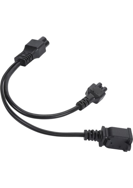 Y Ayırıcı Güç Fişi Kablosu Uzatma IEC320 C6 Erkek - C5+Nema 1‑15R Dişi C6 - C5+1‑15R Adaptörü 30 cm (Yurt Dışından)