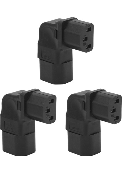 3 Adet IEC320 C14 Ila IEC320 C13 Güç Adaptörü Dik Açı IEC320 C14 Ila C13 90 Derece Sol Dönüş Güç Adaptörü 250V 2500W (Yurt Dışından)