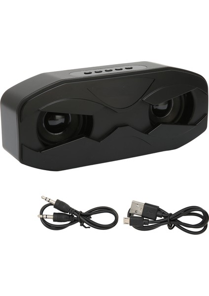 Bluetooth Hoparlör Fm Radyo Hifi Subwoofer Kablosuz Hoparlör LED Ekranlı Renkli Nefes Işığı Ev Seyahati Için Derin Gökyüzü Siyah (Yurt Dışından)