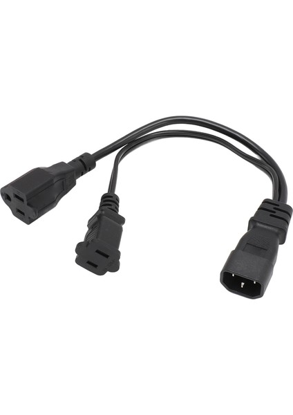 C14 - Nema 1 15R 5 15R Y Ayırıcı 30CM Pvc IEC320 C14 Erkek - Nema 1 15R 5 15R Dişi Güç Kablosu Dizüstü Bilgisayar Güç Adaptörleri Masa Lambaları Hoparlörler Için (Yurt Dışından)