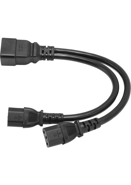 IEC320 C20 - Çift C13 Ayırıcı Güç Kablosu IEC320 C20 Erkek - IEC320 C13 Dişi Y Ayırıcı Dönüştürücü Adaptör Kablosu 12,6 Inç (Yurt Dışından)