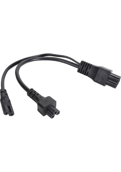 C6 Ila C5 C7 Y Ayırıcı Güç Kablosu Pvc Kabuk Tak ve Çalıştır IEC320 C6 Erkek Ila C5 + C7 Dişi Ayırıcı Adaptör Kablosu 30CM (Yurt Dışından)