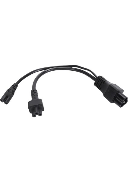 C6 Ila C5 C7 Y Ayırıcı Güç Kablosu Pvc Kabuk Tak ve Çalıştır IEC320 C6 Erkek Ila C5 + C7 Dişi Ayırıcı Adaptör Kablosu 30CM (Yurt Dışından)