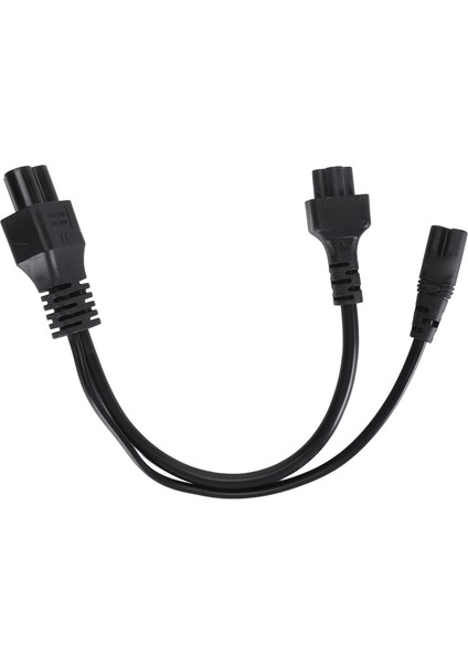 C6 Ila C5 C7 Y Ayırıcı Güç Kablosu Pvc Kabuk Tak ve Çalıştır IEC320 C6 Erkek Ila C5 + C7 Dişi Ayırıcı Adaptör Kablosu 30CM (Yurt Dışından)