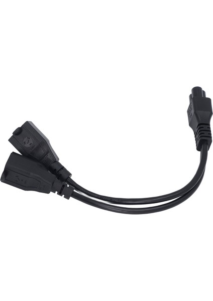 Iec 320 C6 Erkekten Çifte 5‑15P Dişi Ayırıcı Adaptörü C6 Ila 5‑15P Y Ayırıcı Güç Kablosu Dönüşüm Uzatma Kablosu (Yurt Dışından)