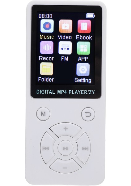 Müzik Çalar Kablosuz Bluetooth 1.8 Inç Ekran 5 Saat Oynatma Hi Fi Ses Taşınabilir Mp3 Müzik Çalar Koşu, Koşu, Bisiklet Beyaz (Yurt Dışından)