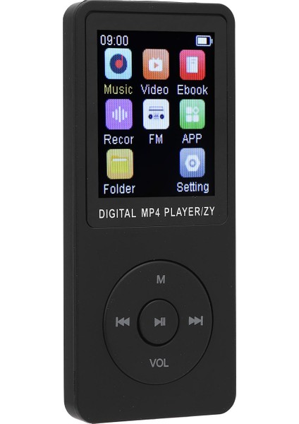 Bluetooth 5.0 Hifi 1.8 Inç Ekranlı Taşınabilir Mp3 Müzik Çalar Fm Radyo Ses Kaydedici E-Kitap Spor Koşu Siyah (Yurt Dışından)