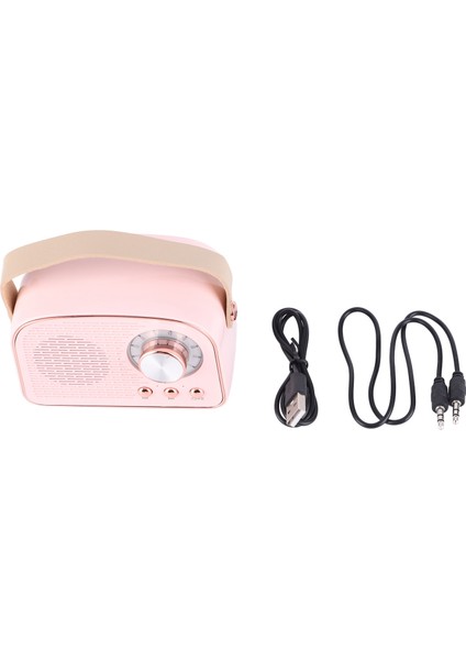 Retro Bluetooth Hoparlör Bt 5.0 Tip C Vintage Taşınabilir Kablosuz Bluetooth Hoparlör Mutfak Masası Yatak Odası Ofis Parti Için (Yurt Dışından)