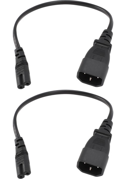 IEC320 C14 Erkek - IEC320 C7 Dişi Güç Adaptörü Kablo Kordonu 30CM Dizüstü Bilgisayar Masa Lambası Hoparlör Yazıcı Dijital Kamera (Yurt Dışından)