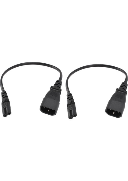 IEC320 C14 Erkek - IEC320 C7 Dişi Güç Adaptörü Kablo Kordonu 30CM Dizüstü Bilgisayar Masa Lambası Hoparlör Yazıcı Dijital Kamera (Yurt Dışından)