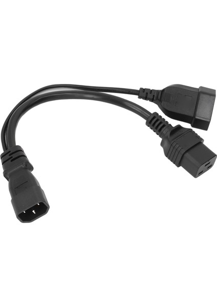 Y Ayırıcı Güç Kablosu Uzatma 32CM IEC320 C14 Erkek - C19+ Dişi C14 - C19+ Dişi Taban Adaptör Kablosu Dizüstü Bilgisayar Için (Yurt Dışından)