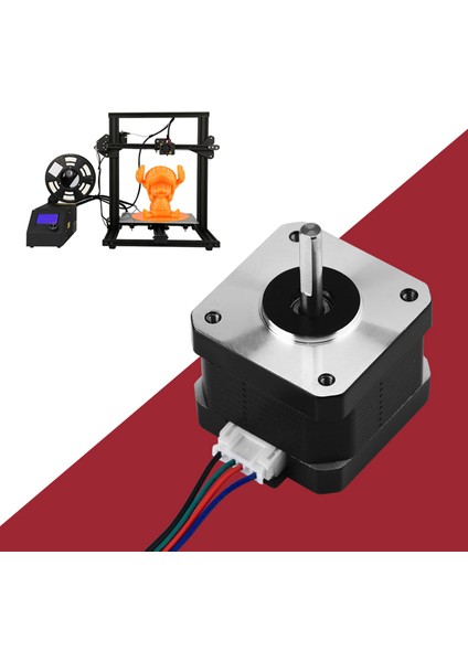 1 Adet 4 Uçlu 12V 1.3A 0.30NM Step Motor 42 3D Yazıcı Için (Yurt Dışından)