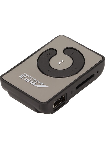 Günlük Okul Için Hafıza Kartı Yuvalı Sırt Klipsli Çalar Taşınabilir Hafif Mini Mp3 Müzik Çalar Siyah (Yurt Dışından)