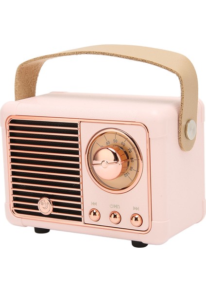 Retro Bluetooth Hoparlör Hifi Stereo Hızlı Iletim Düşük Güç Tüketimi Taşınabilir Vintage Hoparlör Ev Dış Mekan Pembe (Yurt Dışından) fiyatları