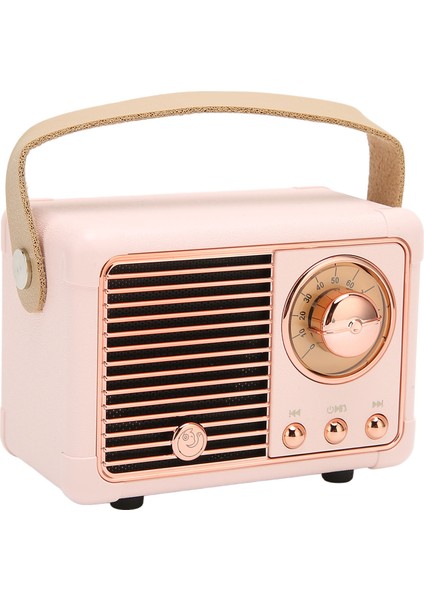 Retro Bluetooth Hoparlör Hifi Stereo Hızlı Iletim Düşük Güç Tüketimi Taşınabilir Vintage Hoparlör Ev Dış Mekan Pembe (Yurt Dışından) modelleri