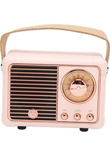 Retro Bluetooth Hoparlör Hifi Stereo Hızlı Iletim Düşük Güç Tüketimi Taşınabilir Vintage Hoparlör Ev Dış Mekan Pembe (Yurt Dışından) fırsatları