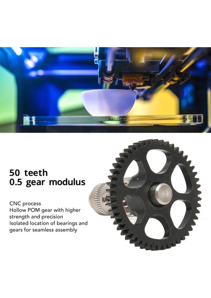 Sherpa Mini Için 3D Yazıcı Ekstruder Dişlisi Değişimi Vorn 2.4 Için Stealthburner Için Afterburner Için Yüksek Hassasiyetli Ekstruder Dişlisi (Yurt Dışından)
