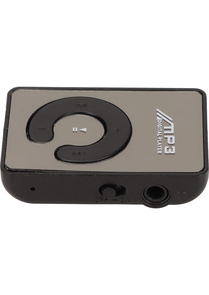 Günlük Okul Için Hafıza Kartı Yuvalı Sırt Klipsli Çalar Taşınabilir Hafif Mini Mp3 Müzik Çalar Siyah (Yurt Dışından)