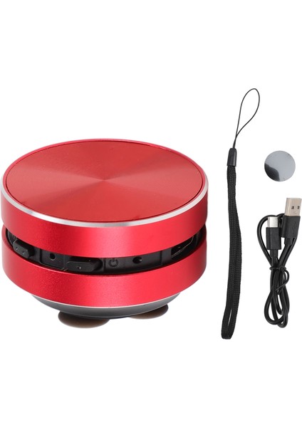 Bluetooth Kemik Iletimli Hoparlör Stereo Bas Taşınabilir Küçük Kablosuz Hoparlör Banyo Dış Mekan Kırmızı Için Vakumlu Kupa (Yurt Dışından)