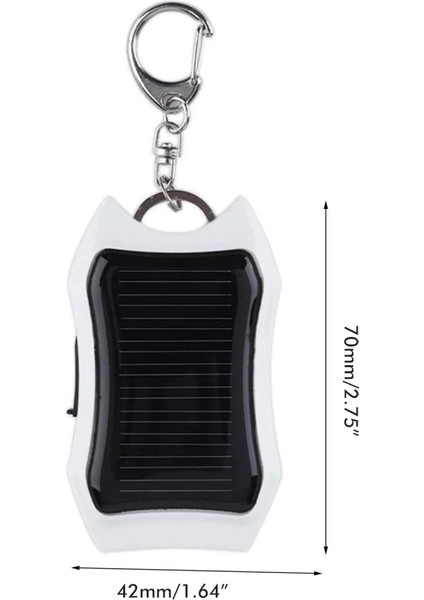 Güneş Enerjili Taşınabilir Şarj Cihazı Anahtarlık Mini Power Bank LED El Feneri Açık Hava USB Pil Paketi Acil Telefon Şarj Cihazı (Yurt Dışından) fiyatları