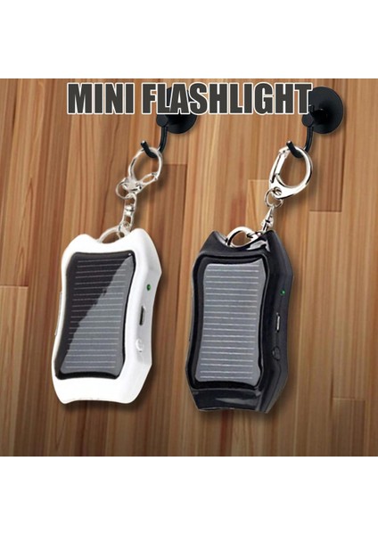 Güneş Enerjili Taşınabilir Şarj Cihazı Anahtarlık Mini Power Bank LED El Feneri Açık Hava USB Pil Paketi Acil Telefon Şarj Cihazı (Yurt Dışından) fırsatları