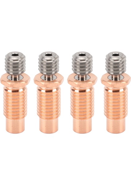 4 Adet 3D Yazıcı Tüm Metal Heatbreak Profesyonel Bakır Alaşımlı Ekstruder Boğaz Borusu Değiştirme 3D Yazıcı Aksesuarları Için V6 Altıgen Kenarlı (Yurt Dışından)