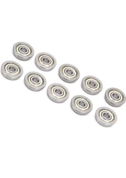 10 Adet Yazıcı Bilyalı Rulman Mini Metal Çift Kalkan Flanş 3D Baskı Mekanik Parçaları (Yurt Dışından)