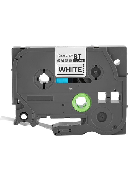 TZE231 Ptouch Siyah Beyaz Lamine Etiket Bandı 12MM ile Uyumludur (Yurt Dışından)